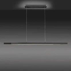 Suspension Paul-Neuhaus Q-Arian Led Anthracite, 4 Lumieres, Telecommandes