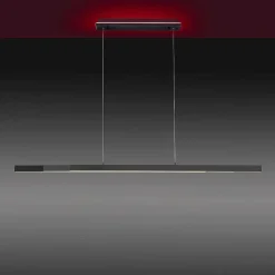 Suspension Paul-Neuhaus Q-Arian Led Anthracite, 4 Lumieres, Telecommandes