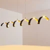 Suspension Rezat Led Noir Dore, 6 Lumieres