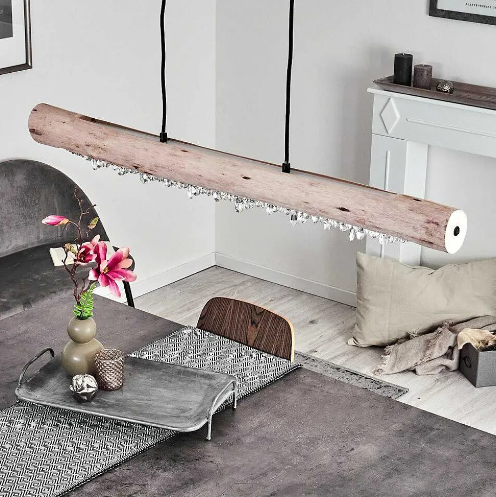 Suspension Rodeche Led Noir, 2 Lumieres