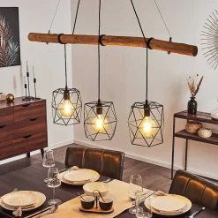 Suspension Seegaard Noir, 3 Lumieres