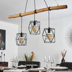 Suspension Seegaard Noir, 3 Lumieres