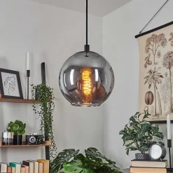 Suspension Sernf Noir, 1 Lumiere