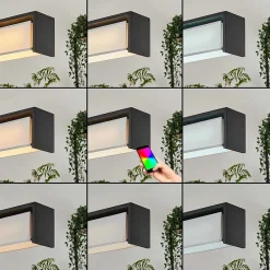 Suspension Siders Led Noir, 1 Lumiere, Changeur De Couleurs