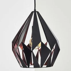 Suspension Situk Cuivre, Noir, 1 Lumiere