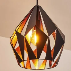 Suspension Situk Cuivre, Noir, 1 Lumiere