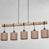 Suspension Soungou Ecru, Noir, 5 Lumieres