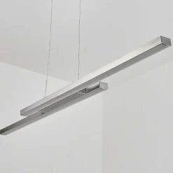 Suspension Tamizat Led Nickel Mat, 2 Lumieres, Changeur De Couleurs