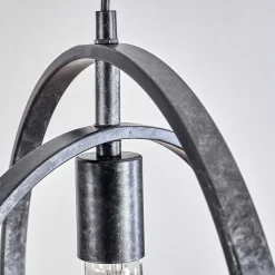 Suspension Tercel Brun Fonce, Nickel Mat, Noir, 3 Lumieres