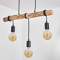 Suspension Toleda Ecru, Noir, 3 Lumieres