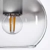 Suspension Verre 15 Cm Koyoto Clair, Fume, 4 Lumieres