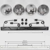 Suspension Verre 30 Cm Koyoto Clair, Fume, 4 Lumieres