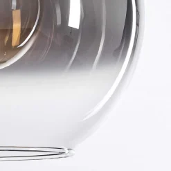 Suspension Verre 30 Cm Koyoto Clair, Fume, 4 Lumieres