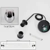 Suspension Verre 15Cm Vevino Chrome, Clair, Fume, 1 Lumiere