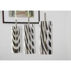Suspension Wofi Collage Nickel Mat, 3 Lumieres