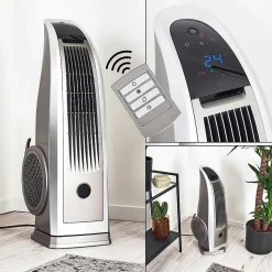 Ventilateur Benidorm Noir, Argente, Telecommandes