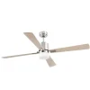 Ventilateur De Plafond A Lampe Faro Barcelona Palk Nickel Mat, 2 Lumieres