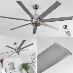 Ventilateur De Plafond Aargaard Acier Inoxydable, Telecommandes
