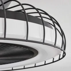 Ventilateur De Plafond Burmeister Led Noir, 1 Lumiere, Telecommandes