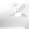Ventilateur De Plafond Doha Led Blanc, 1 Lumiere, Telecommandes