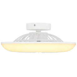 Ventilateur De Plafond Globo Laffee Led Blanc, 1 Lumiere