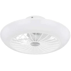 Ventilateur De Plafond Globo Laffee Led Blanc, 1 Lumiere
