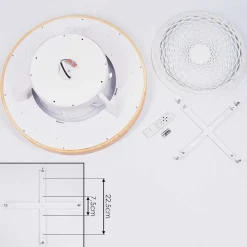 Ventilateur De Plafond Penon Led Blanc, 1 Lumiere, Telecommandes