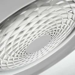 Ventilateur De Plafond Penon Led Blanc, 1 Lumiere, Telecommandes