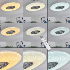Ventilateur De Plafond Petrovac Led Chrome, Blanc, 1 Lumiere, Telecommandes