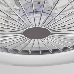 Ventilateur De Plafond Piraeus Led Blanc, 1 Lumiere, Telecommandes, Changeur De Couleurs