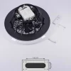Ventilateur De Plafond Pireaus Led Noir, 1 Lumiere, Telecommandes, Changeur De Couleurs