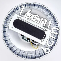 Ventilateur De Plafond Piacenza Led Chrome, Blanc, 1 Lumiere, Telecommandes