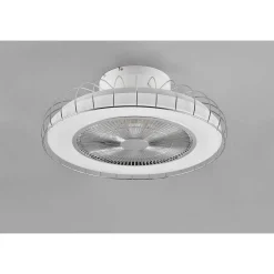 Ventilateur De Plafond Reality Sandfjord Led Chrome, 1 Lumiere, Telecommandes