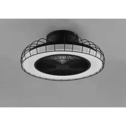 Ventilateur De Plafond Reality Sandfjord Led Noir, 1 Lumiere, Telecommandes