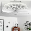 Ventilateur De Plafond Rivarotta Led Blanc, 1 Lumiere, Telecommandes