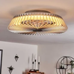 Ventilateur De Plafond Rivarotta Led Blanc, 1 Lumiere, Telecommandes