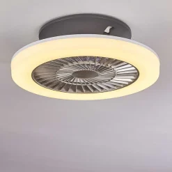 Ventilateur De Plafond Somalia Led Argente, Transparent, 1 Lumiere