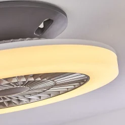 Ventilateur De Plafond Somalia Led Argente, Transparent, 1 Lumiere