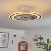 Ventilateur De Plafond Terradura Led Chrome, Noir, Blanc, 1 Lumiere, Telecommandes
