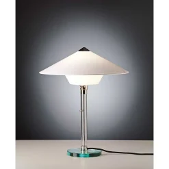 Wagenfeld 28 Tecnolumen Lampe A Poser Nickel Mat, Transparent, 1 Lumiere